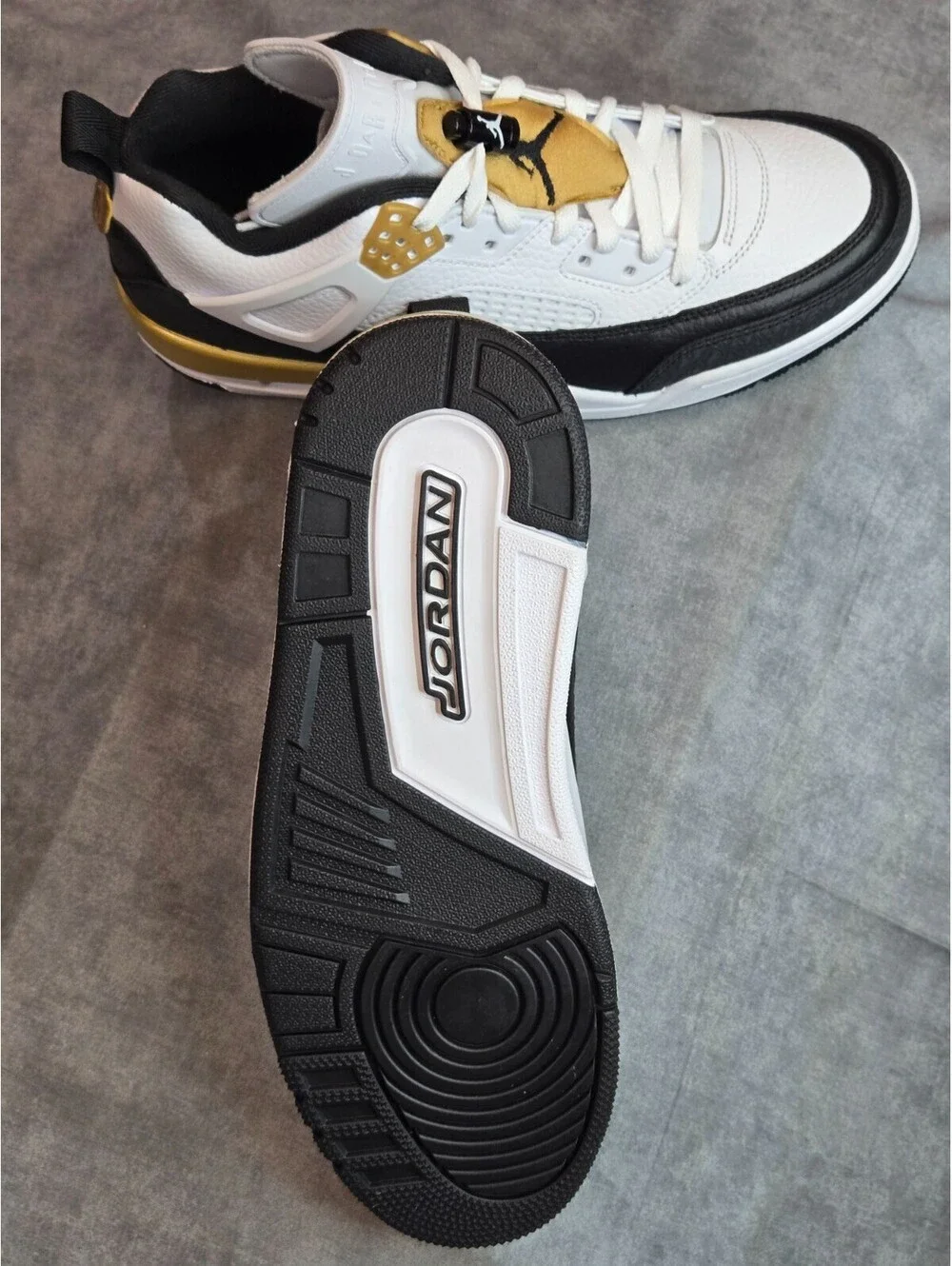 Air Jordan Spizike Low - White / Black / Metallic Gold (FQ1759-108) Men's 8.5